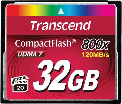 Картка пам'яті CompactFlash 32GB TRANSCEND 800x (TS32GCF800)