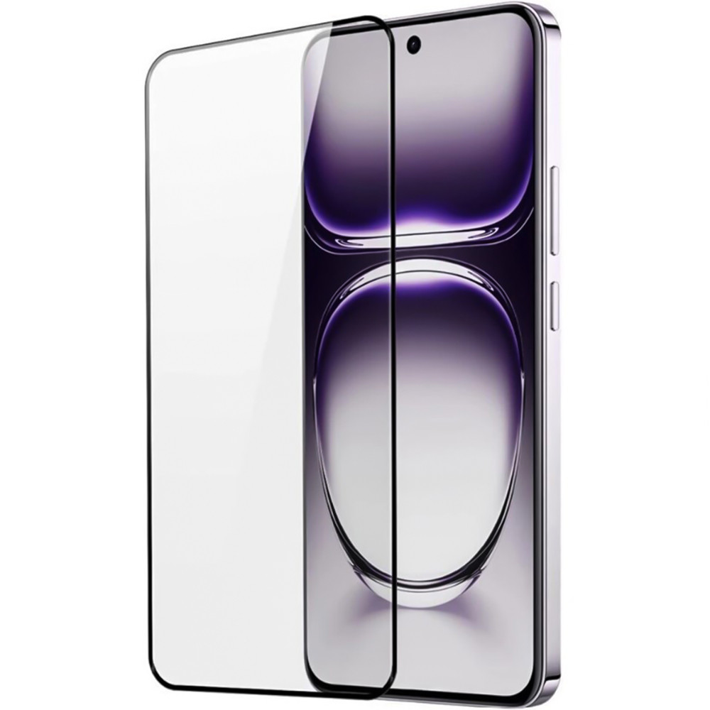 Захисне скло 3D Tempered Glass Full Screen для Oppo Reno12 з рамкою для поклейки, Black