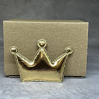 Аплікація "Корона", еко-шкіра, 60 * 42 мм, золото, шт, Золотий