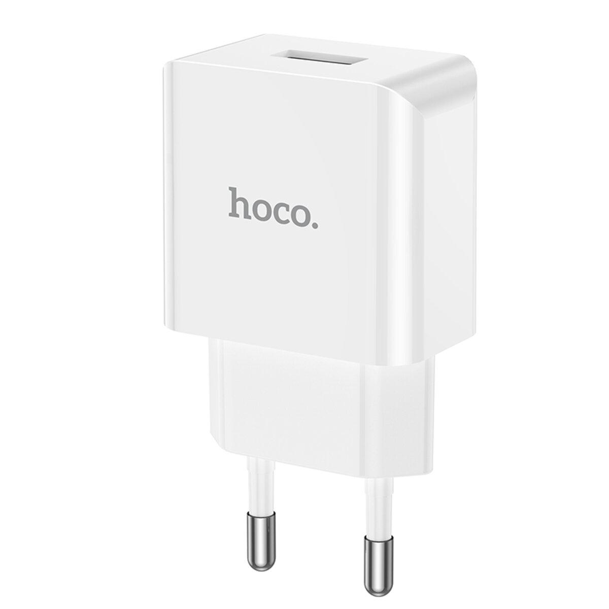 Мережевий зарядний пристрій HOCO C106A Leisure single port charger 10,5W White, USB-A, 5V/2.1A, фото 1