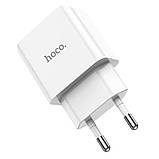Мережевий зарядний пристрій HOCO C106A Leisure single port charger 10,5W White, USB-A, 5V/2.1A, фото 5