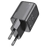 Мережевий зарядний пристрій HOCO N40 Mighty single port PD20W charger Black, фото 2