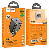 Мережевий зарядний пристрій HOCO N40 Mighty single port PD20W charger Black, фото 6