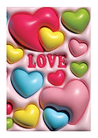 Зошит А6 32 арк скоба клітина картон хром ерзац серія 3D, фото 2