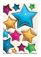 Зошит А6 32 арк скоба клітина картон хром ерзац серія 3D, фото 3