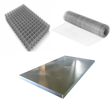 Сітки з металу, лист оцинкований