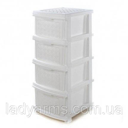 Комод великий на 4 шухляди 34*40*86см білий, фото 1
