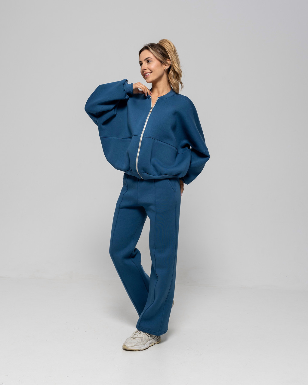 Жіночий теплий спортивний костюм світшот-oversize та штани