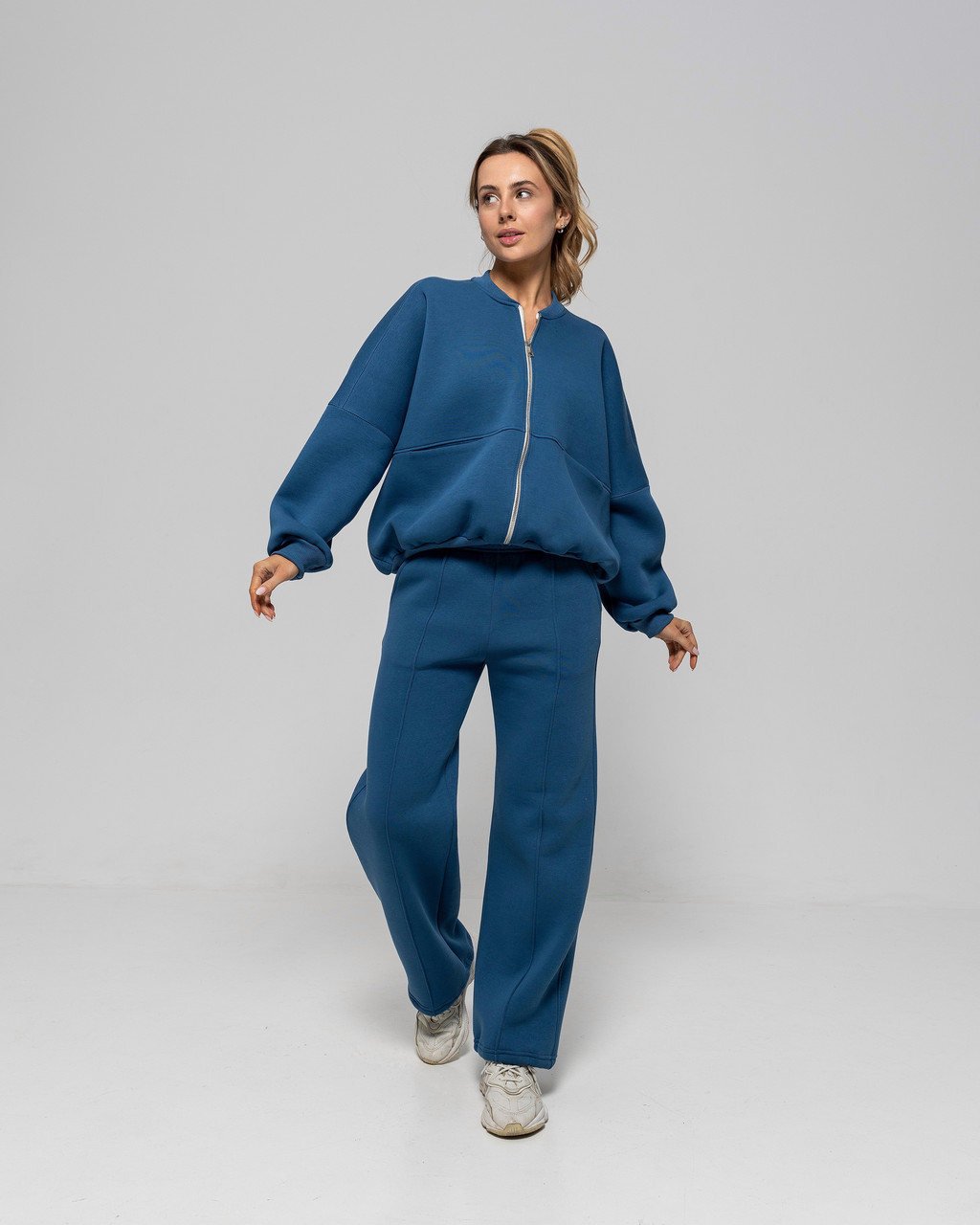 Жіночий теплий спортивний костюм світшот-oversize та штани