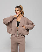 Жіночий теплий спортивний костюм світшот-oversize та штани, фото 3