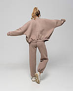 Жіночий теплий спортивний костюм світшот-oversize та штани, фото 4