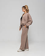 Жіночий теплий спортивний костюм світшот-oversize та штани, фото 5