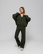 Жіночий теплий спортивний костюм світшот-oversize та штани, фото 5