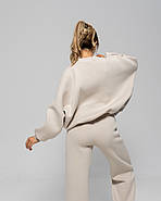 Жіночий теплий спортивний костюм світшот-oversize та штани, фото 4