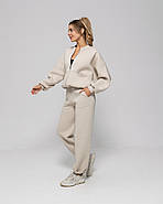 Жіночий теплий спортивний костюм світшот-oversize та штани, фото 6