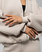 Жіночий теплий спортивний костюм світшот-oversize та штани, фото 9