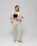 Жіночий теплий спортивний костюм світшот-oversize та штани, фото 2