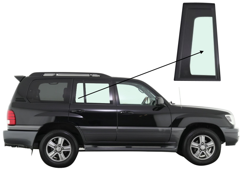 Кватирка задніх дверей права Toyota Land Cruiser J100 1998-2007, фото 1