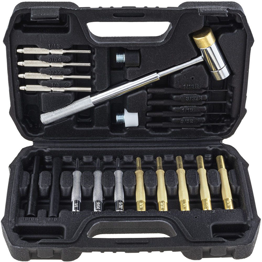 Набір прецизійних пробійників-пуансонів для точної механіки з молотком 21 ел. Vorfal V08004, фото 1