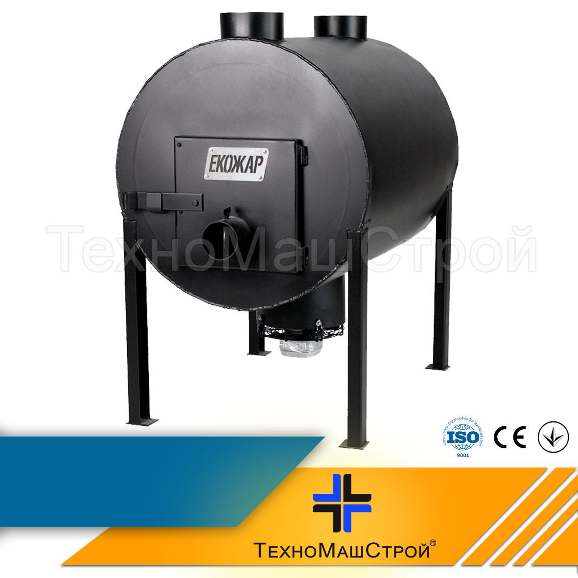 Піч буржуйка Екожар Про 500 з вбудованим вентилятором, фото 1