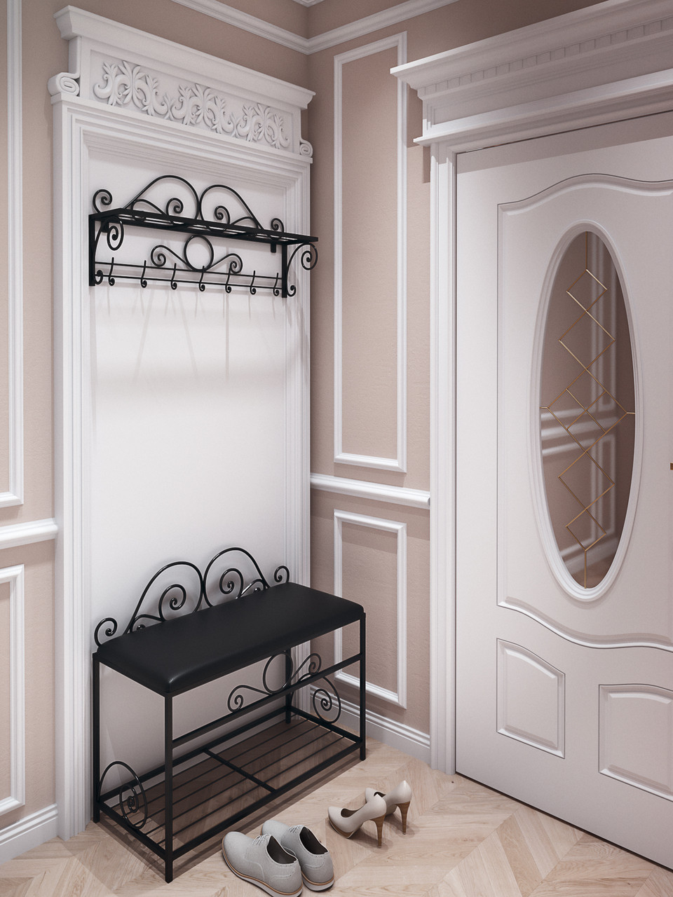 Комплект: вішалка/пуф Tenero Дартмуд Чорний (1592), фото 1