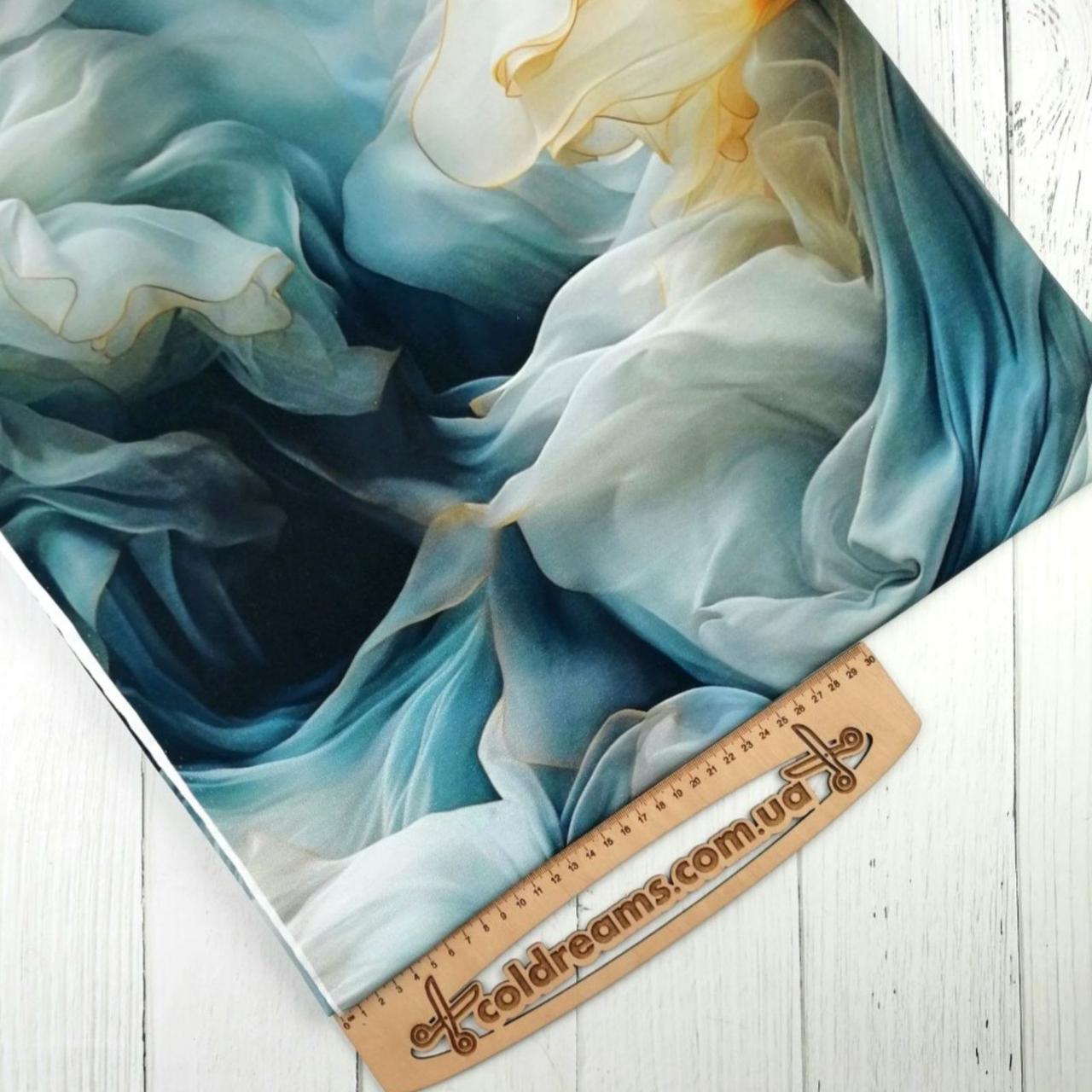 Стрейч кулір принт "Вуаль" — 180 см. (диджитал)