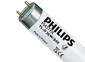 Лампа T8, Philips Master, 840, 36 Вт, 120 см.