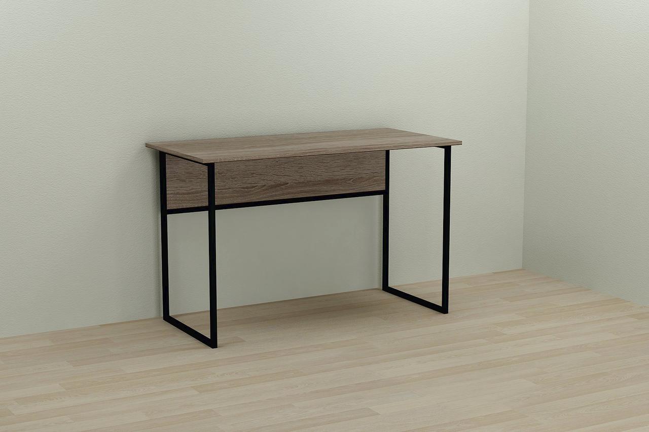 Комп'ютерний стіл Ferrum-decor Коді 75x140x70 чорний ДСП Дуб Сонома Труфель 16мм