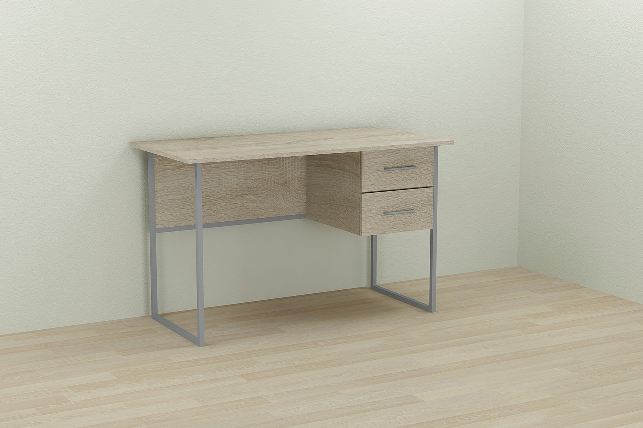 Комп'ютерний стіл Ferrum-decor Дакота 75x140x70 сірий ДСП Дуб Сонома 16мм
