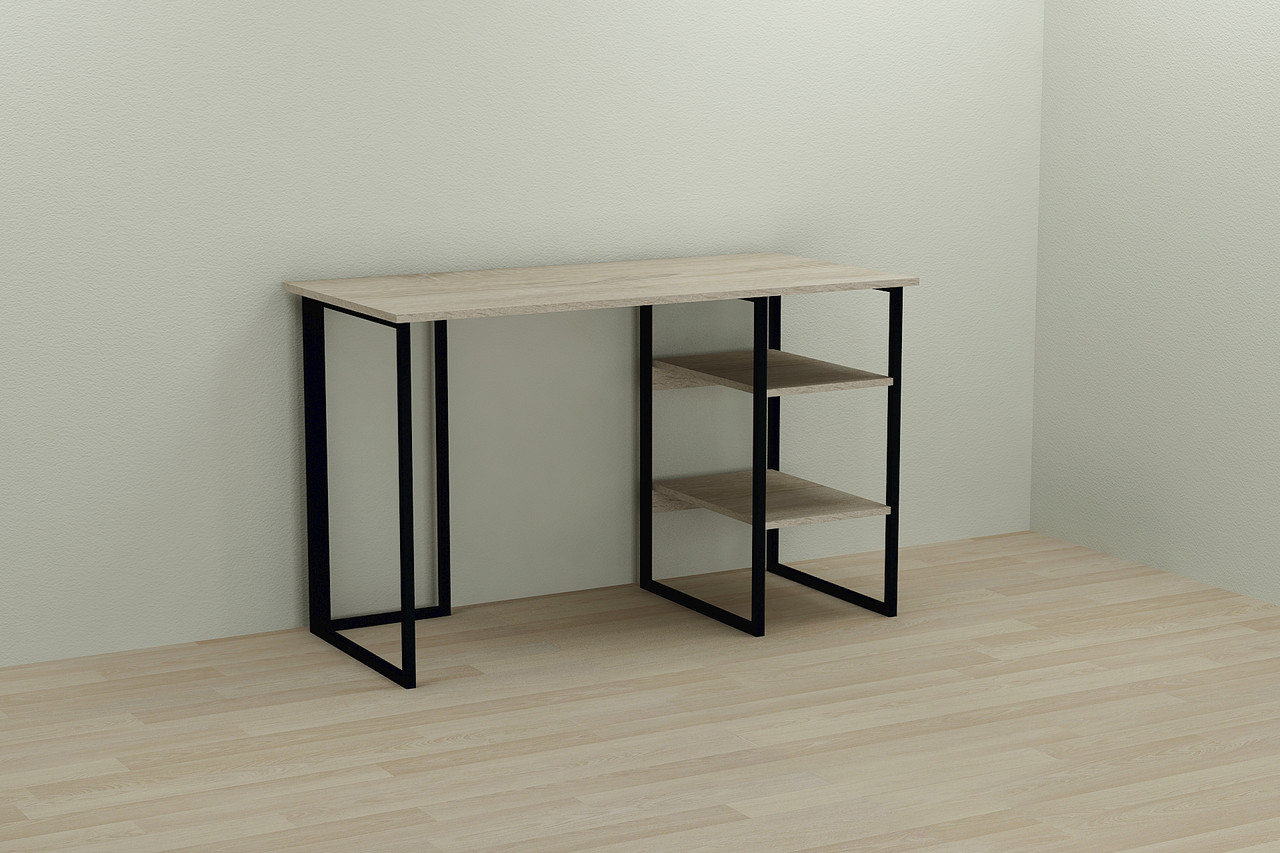 Комп'ютерний стіл Ferrum-decor Кевін 75x140x70 чорний ДСП Дуб Сонома 16мм
