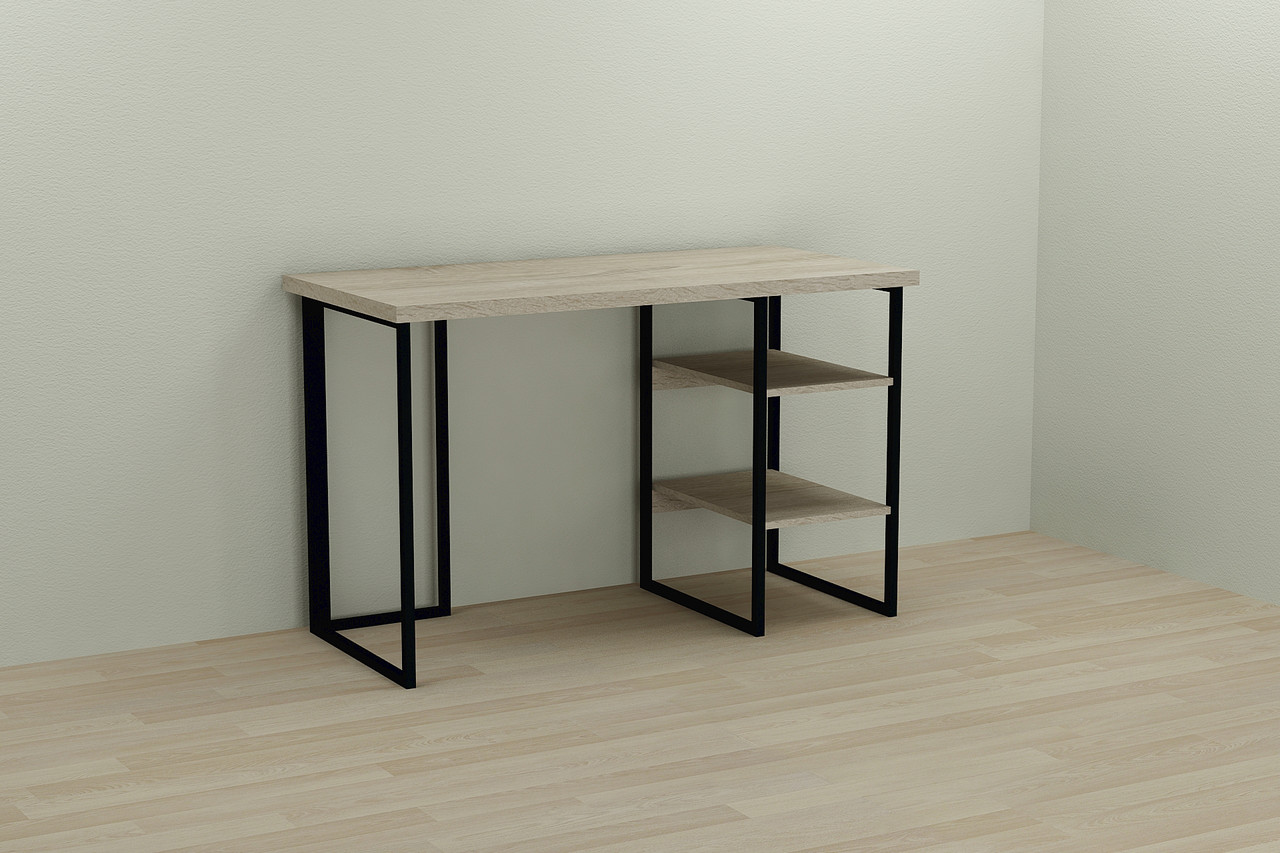 Комп'ютерний стіл Ferrum-decor Кевін 75x120x70 чорний ДСП Дуб Сонома 32мм