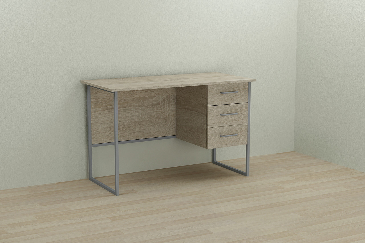 Комп'ютерний стіл Ferrum-decor Гаррі 75x120x70 сірий ДСП Дуб Сонома 16мм