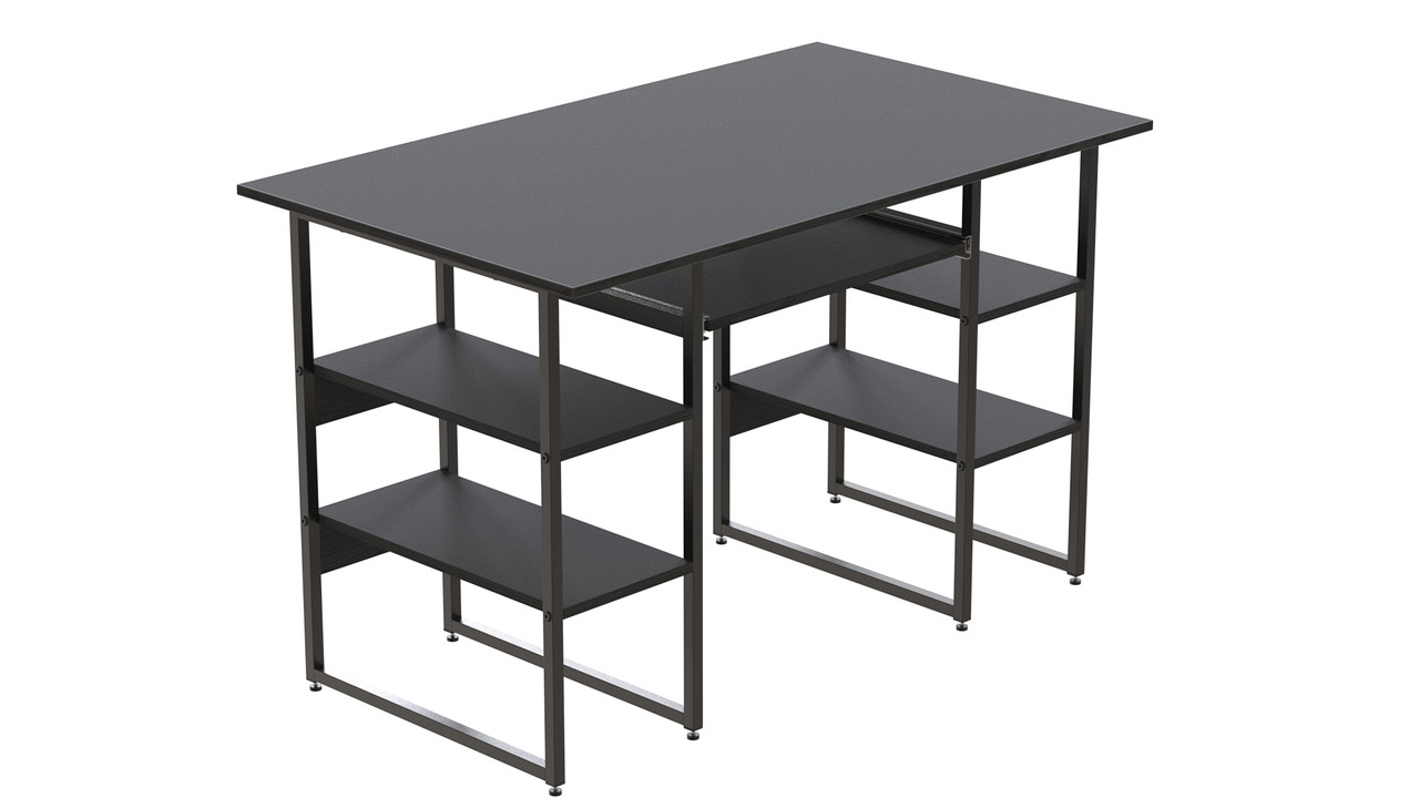 Комп'ютерний стіл Ferrum-decor Тім 75x140x70 чорний ДСП Сосна Кембра 16мм