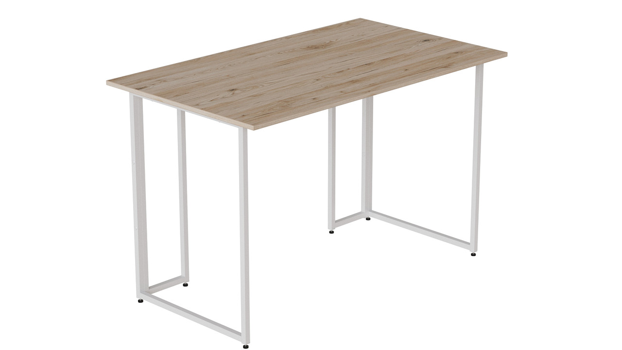 Комп'ютерний стіл Ferrum-decor Ханна 75x140x60 білий ДСП Дуб Сан-Маріно 16мм