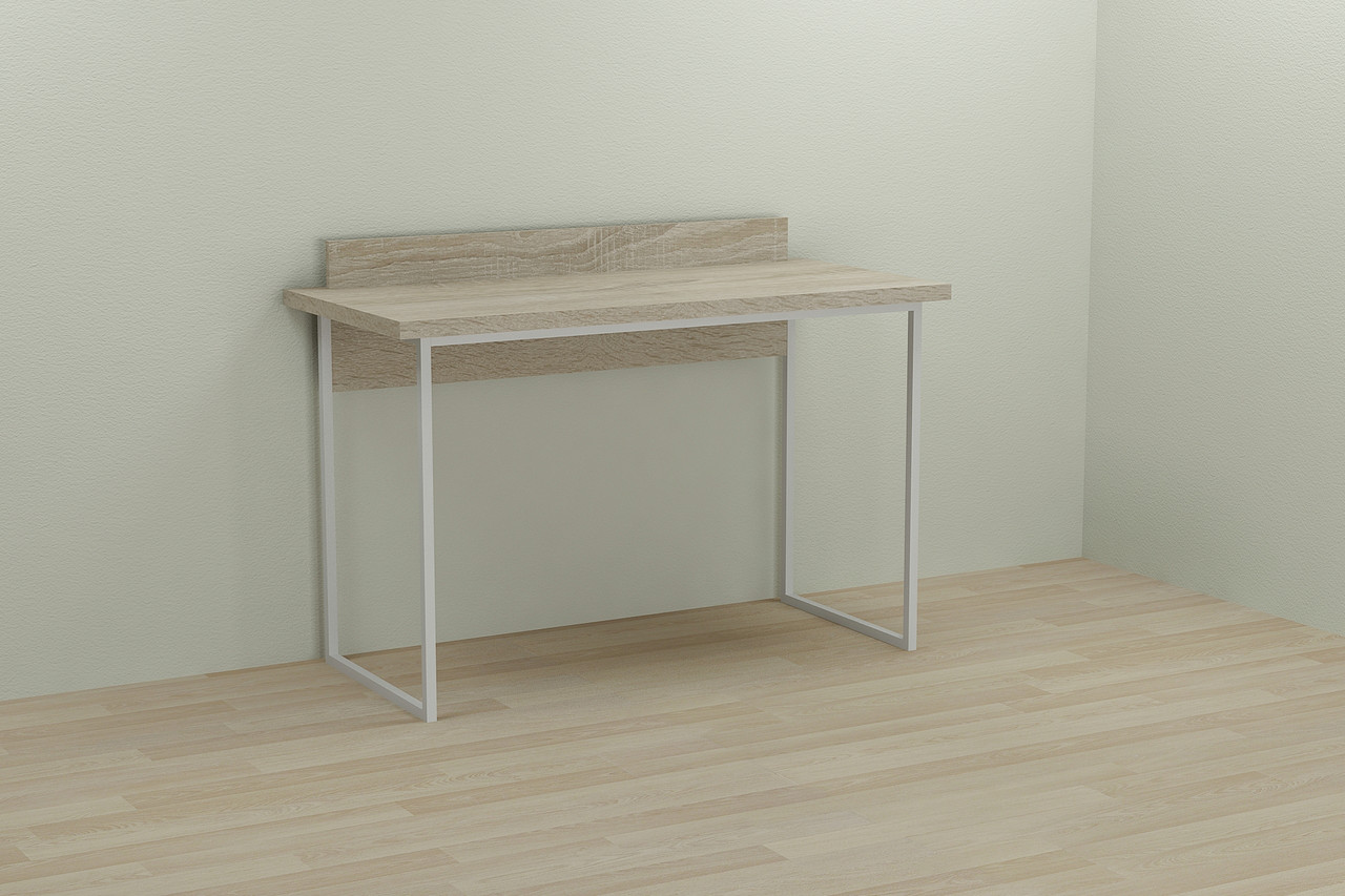 Комп'ютерний стіл Ferrum-decor Скай 75x140x70 білий ДСП Дуб Сонома 32мм