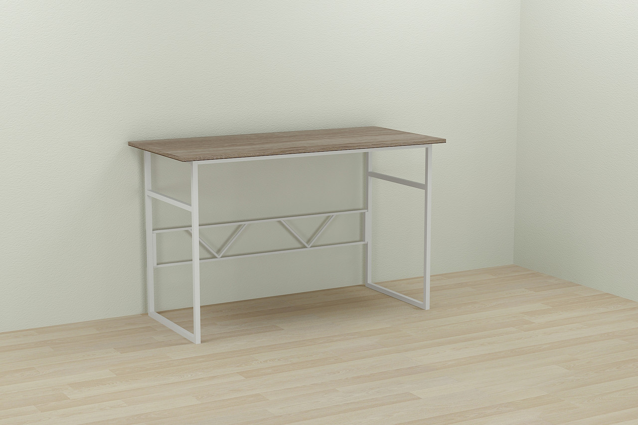Комп'ютерний стіл Ferrum-decor Раян 75x140x60 білий ДСП Дуб Сонома Труфель 16мм