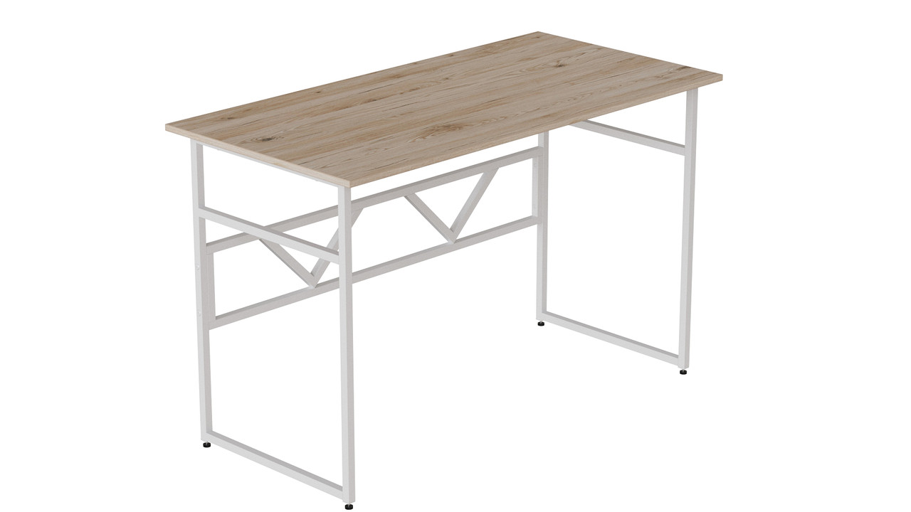 Комп'ютерний стіл Ferrum-decor Раян 75x100x70 білий ДСП Дуб Сан-Маріно 16мм