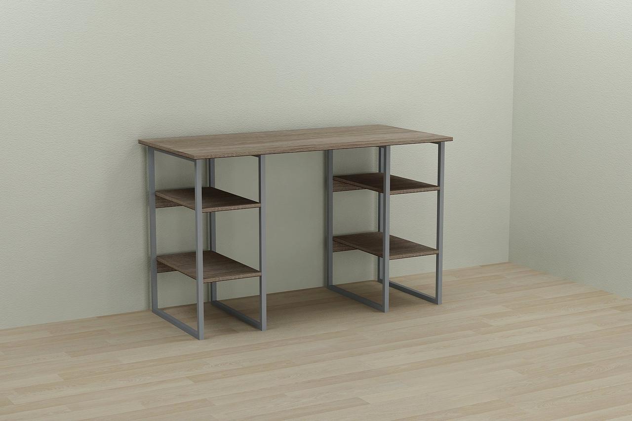 Комп'ютерний стіл Ferrum-decor Тім 75x120x60 сірий ДСП Дуб Сонома Труфель 16мм