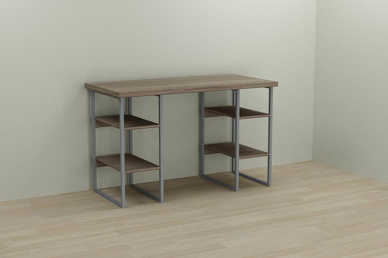 Комп'ютерний стіл Ferrum-decor Тім 75x120x60 сірий ДСП Дуб Сонома Труфель 32мм