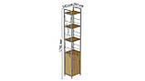 Етажерка 4/34 Ferrum-decor Серії Конект із тумбою 179x34x28 Сірий ДСП Дуб Артізан (FD1061), фото 3