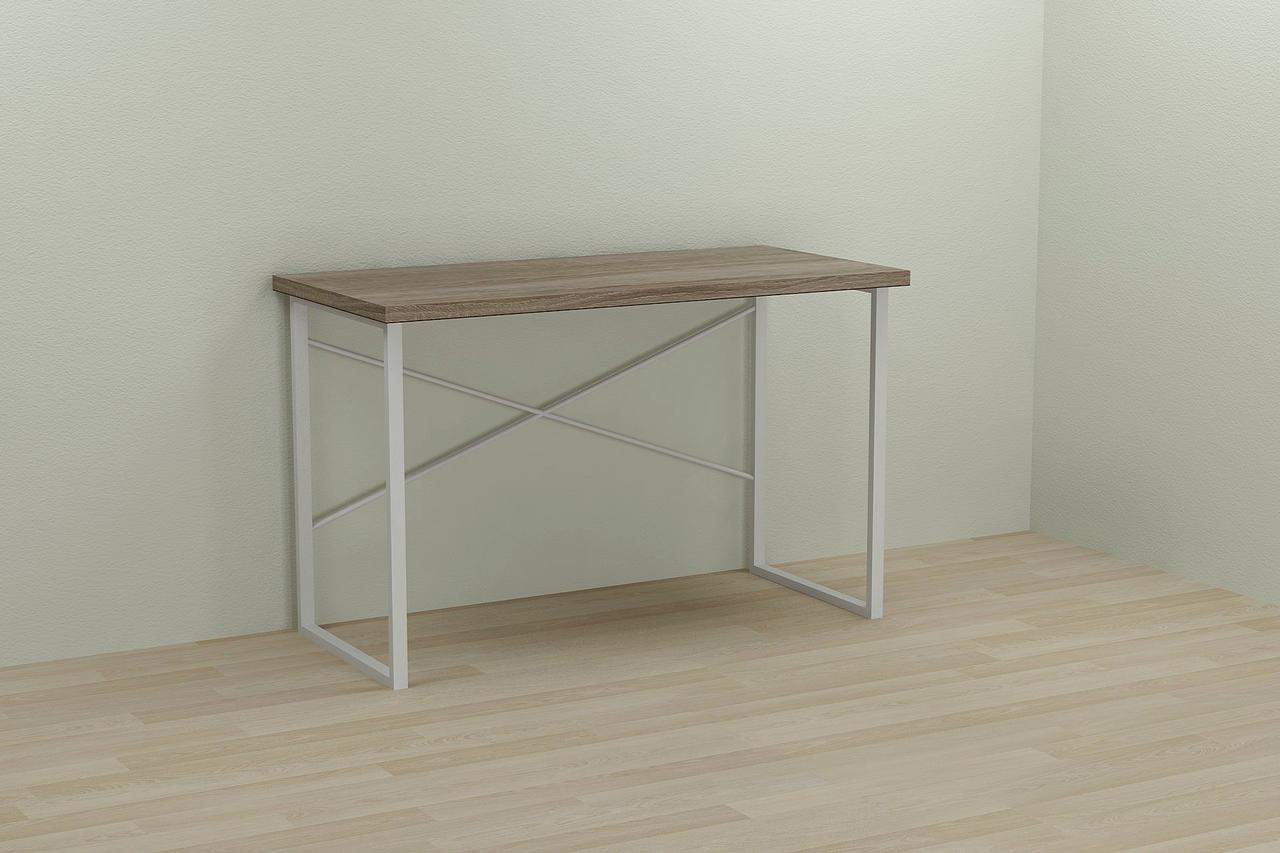 Комп'ютерний стіл Ferrum-decor Дейв 75x100x70 білий ДСП Дуб Сонома Труфель 32мм