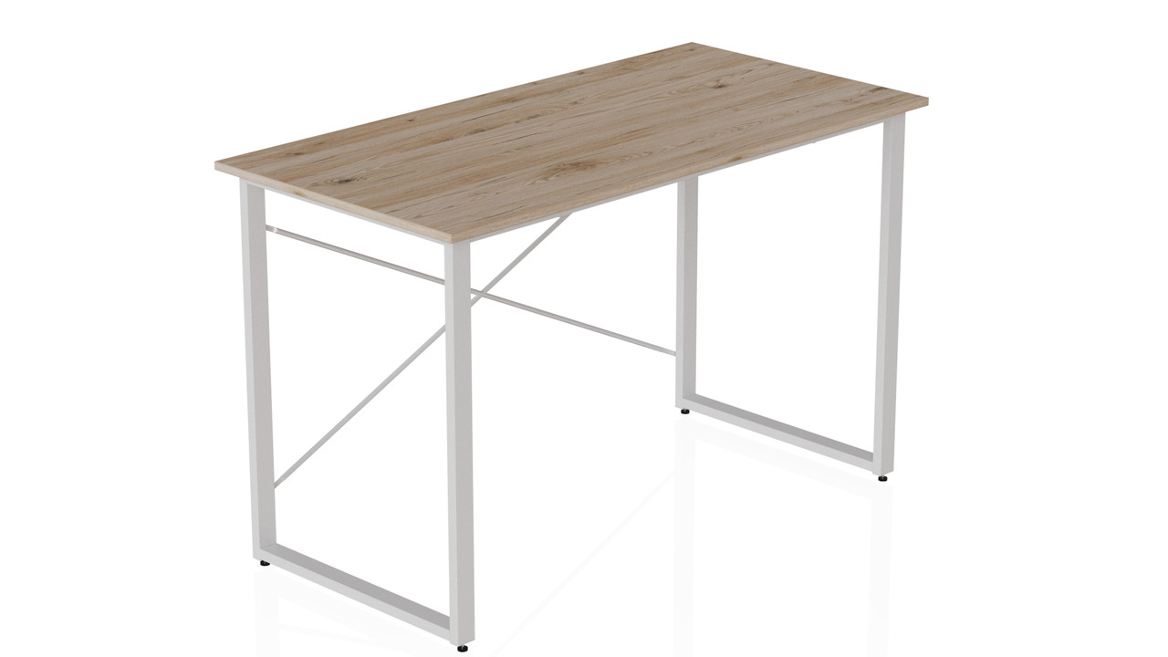 Комп'ютерний стіл Ferrum-decor Дейв 75x140x60 білий ДСП Дуб Сан-Маріно 32мм