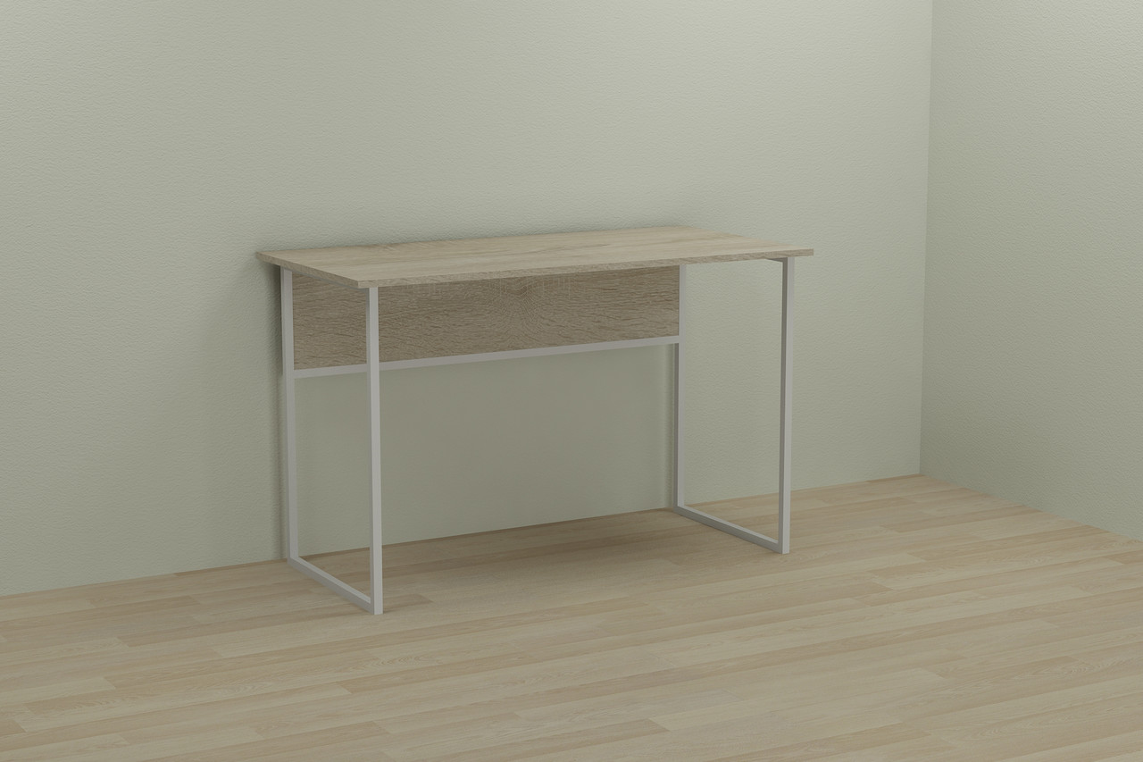 Комп'ютерний стіл Ferrum-decor Коді 75x140x60 білий ДСП Дуб Сонома 16мм