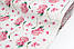 Тканина Duck digital "Рожева гортензія та поодинокі квіти", фото 3