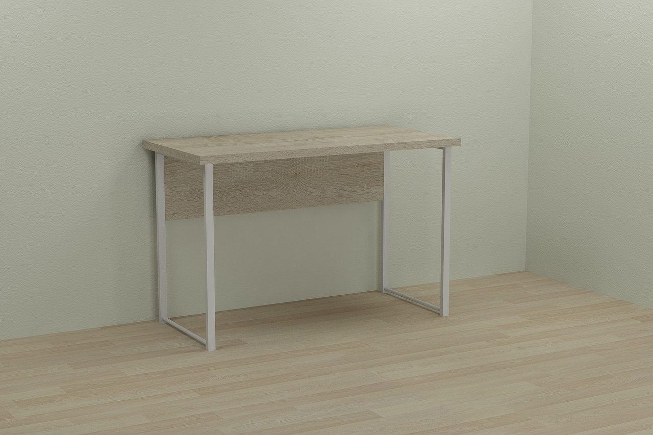 Комп'ютерний стіл Ferrum-decor Курт 75x120x60 білий ДСП Дуб Сонома 32мм (KURT077)