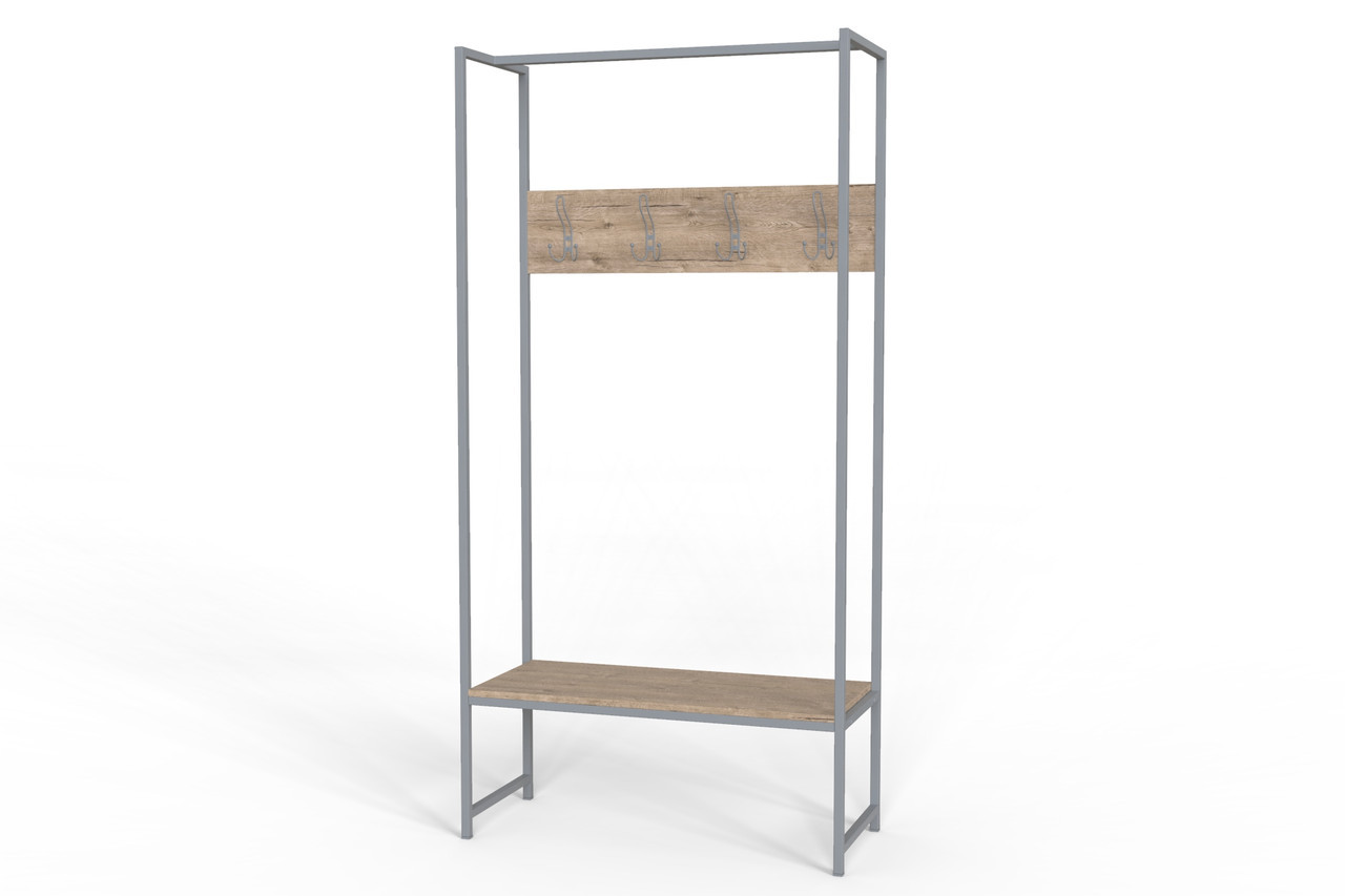 Вішалка для підлоги Ferrum-decor Треліс 12 180x90x38 см Дуб / Сірий (XK00284), фото 1