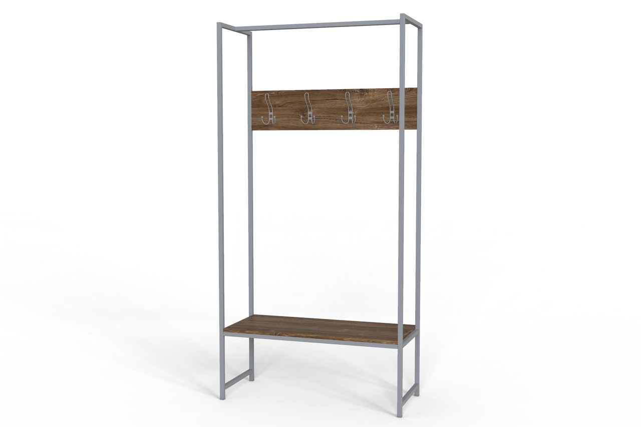 Вішалка для підлоги Ferrum-decor Треліс 12 180x90x38 см Дуб / Сірий (XK00285), фото 1