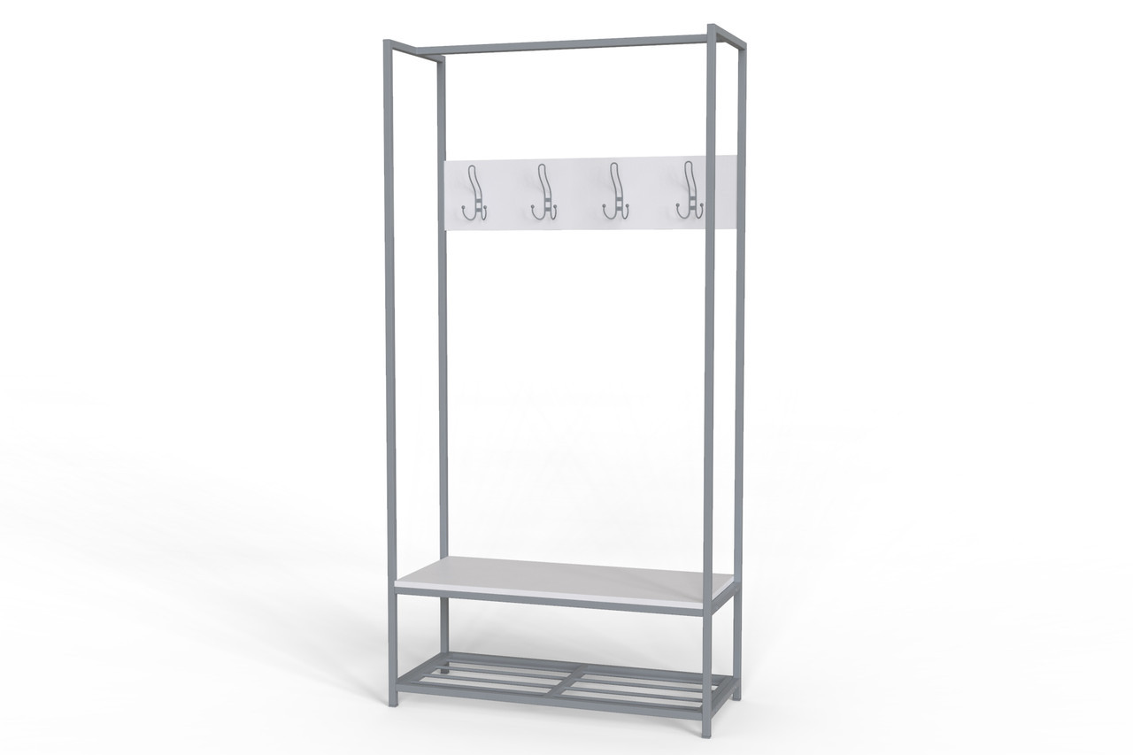 Вішалка для підлоги Ferrum-decor Треліс 13 180x90x38 см Білий / Сірий (XK00301), фото 1