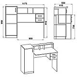 Стіл комп'ютерний Компаніт ПІ-ПІ-1 вільха, фото 2