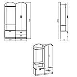 Передпокій Компанит Валентина Венге комбі, фото 2